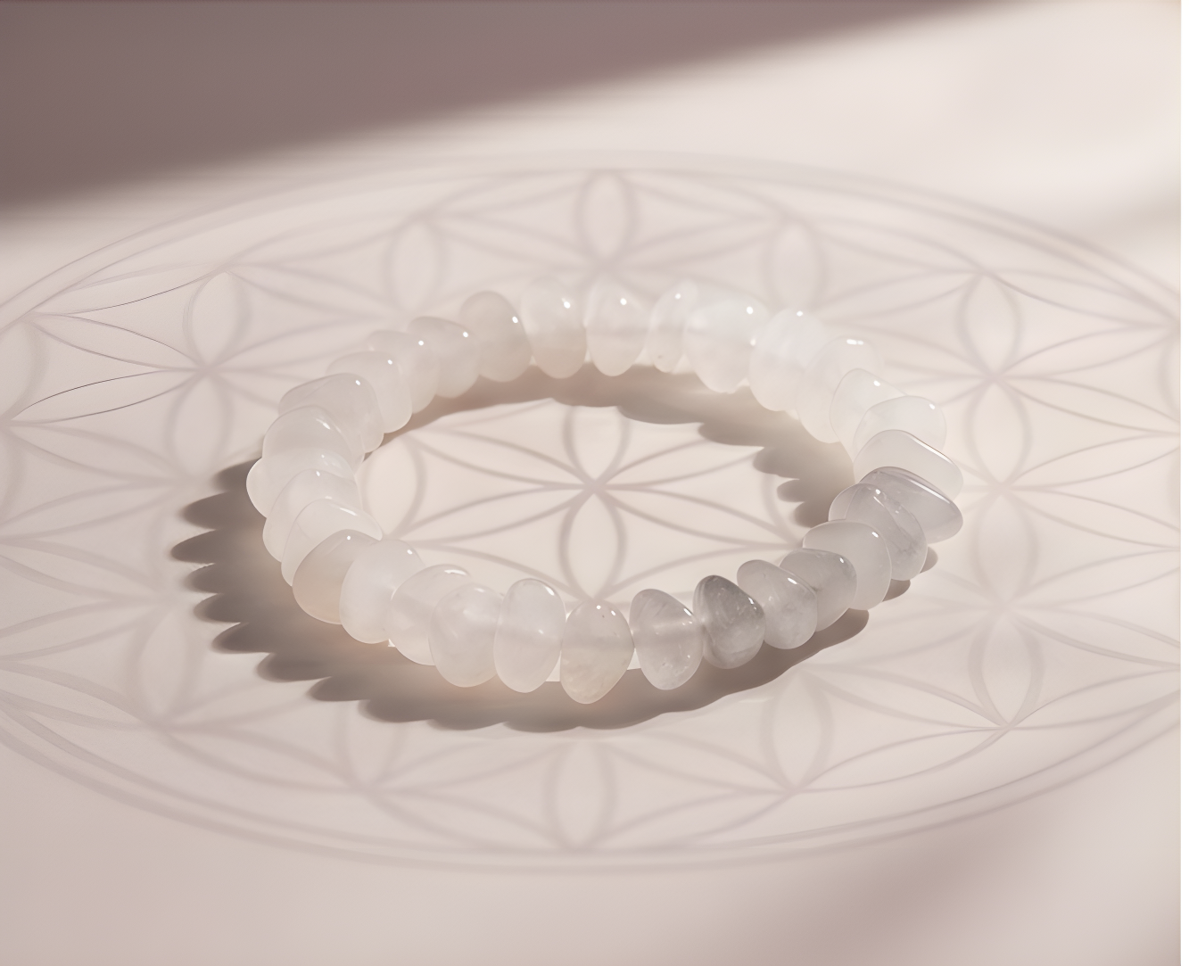 Snow Quartz Crystal Chip Bracelet | Purity, Clarity & Gentle Inner Wisdom