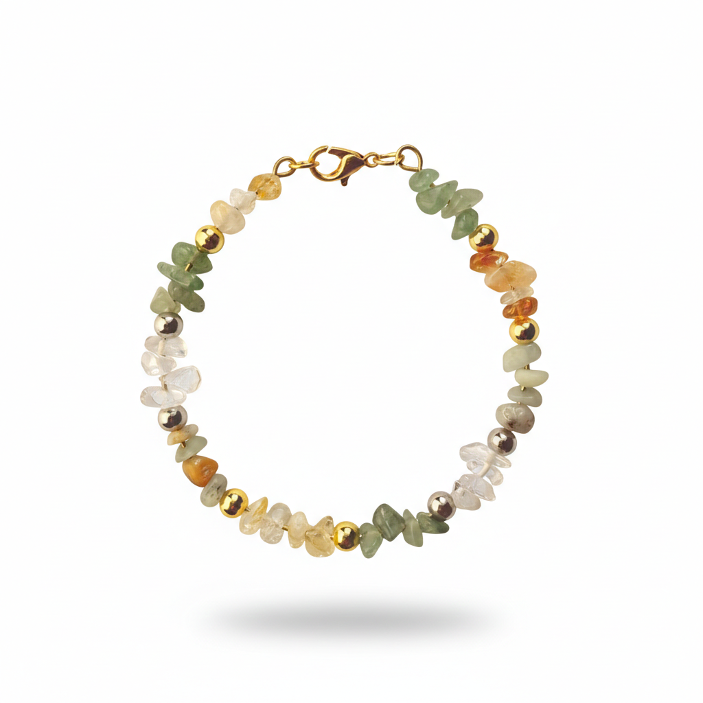 Success Magnet Confidence Crystal Bracelet Tiger Eye Carnelian Sunstone - Manushaa Gems UK