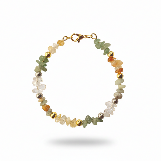 Success Magnet Confidence Crystal Bracelet Tiger Eye Carnelian Sunstone - Manushaa Gems UK