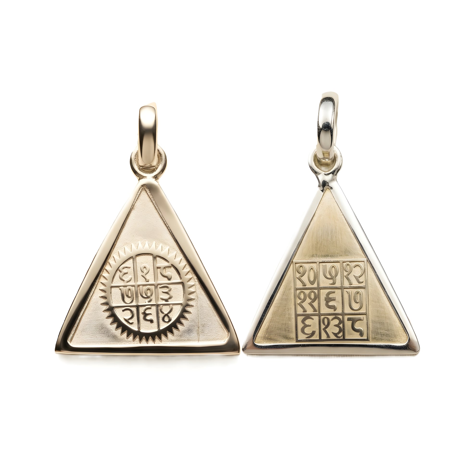 Surya Guru Yantra Pendant lifestyle — Sun Jupiter Vedic Prosperity Jewellery UK Manushaa Gems