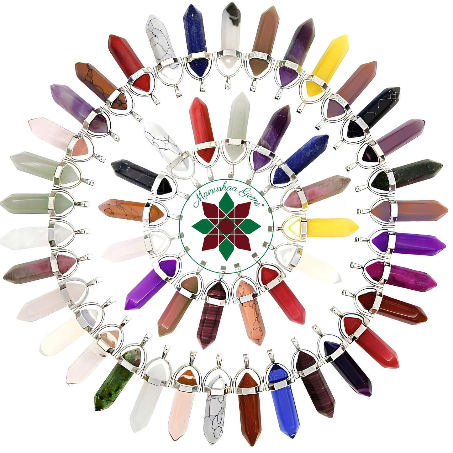 Natural Crystal Point Pendant | Healing Gemstone Tower Necklace | Choose Your Stone | Spiritual Jewellery UK