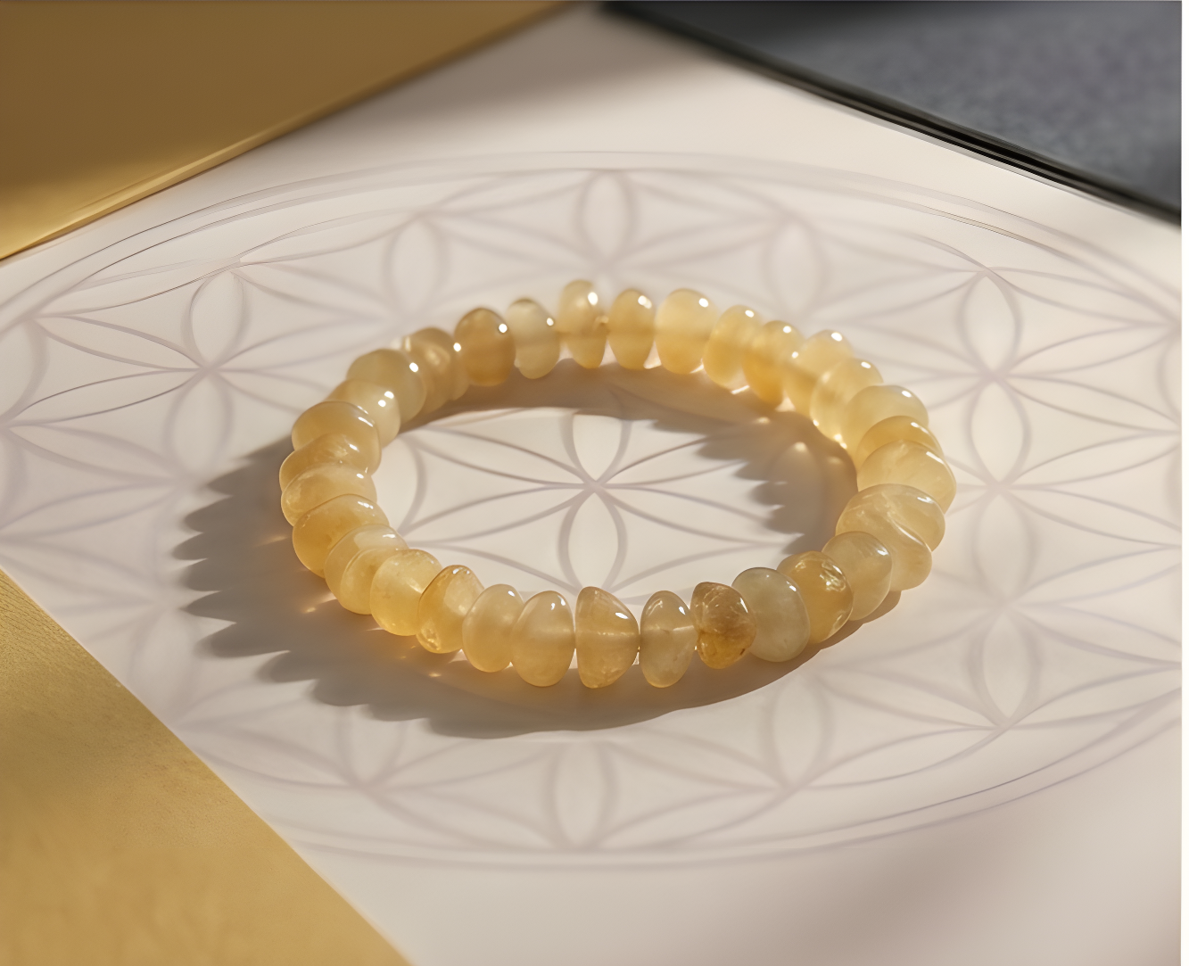 Yellow Aventurine Crystal Chip Bracelet | Confidence, Creativity & Solar Energy