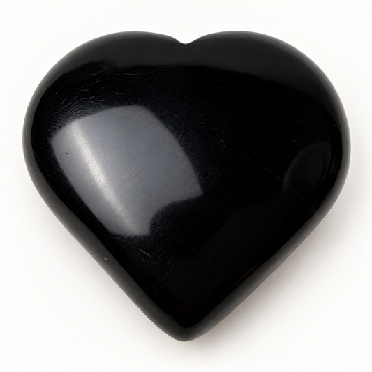 Black Obsidian Heart Carving