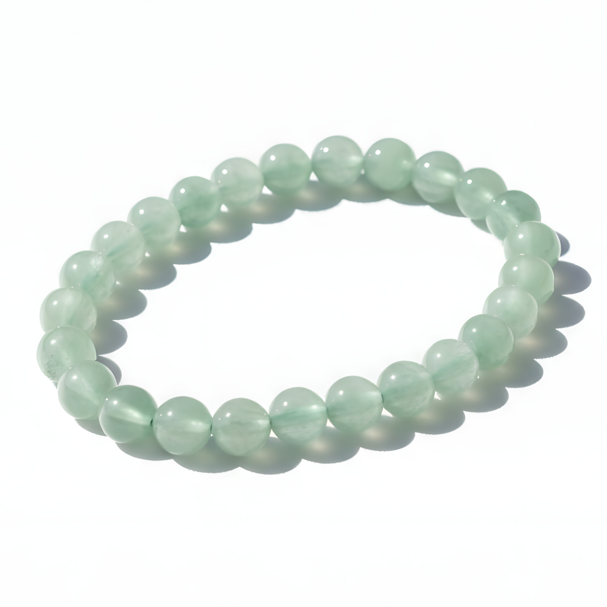 Green Aventurine Crystal Bracelet 8mm Healing Gemstone Stretch Bracelet - Manushaa Gems UK