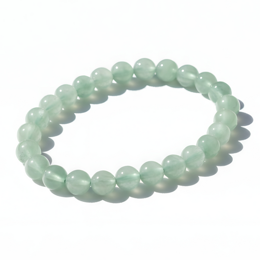 Green Aventurine Crystal Bracelet 8mm Healing Gemstone Stretch Bracelet - Manushaa Gems UK