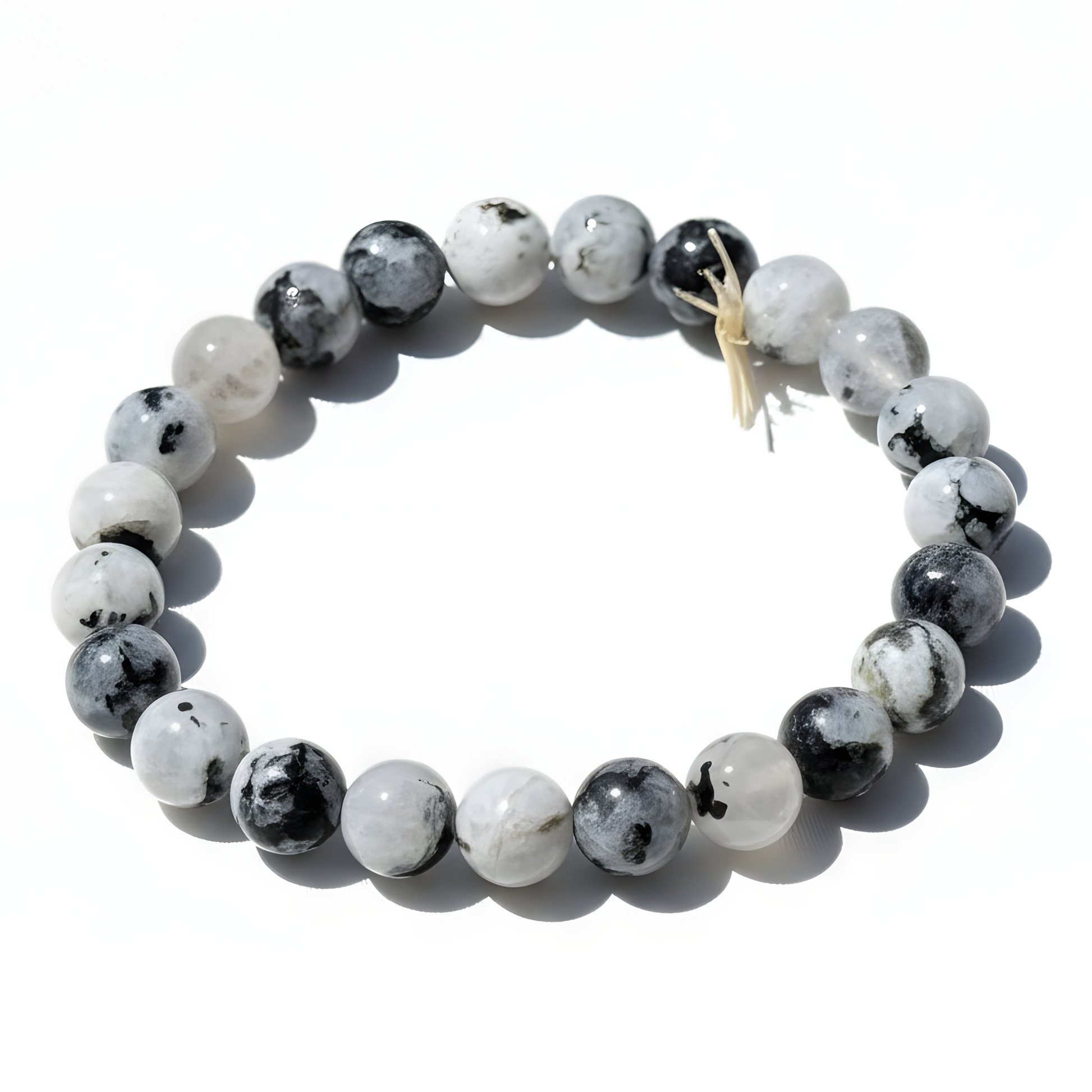 Moonstone Crystal Bracelet 8mm Healing Gemstone Stretch Bracelet - Manushaa Gems UK