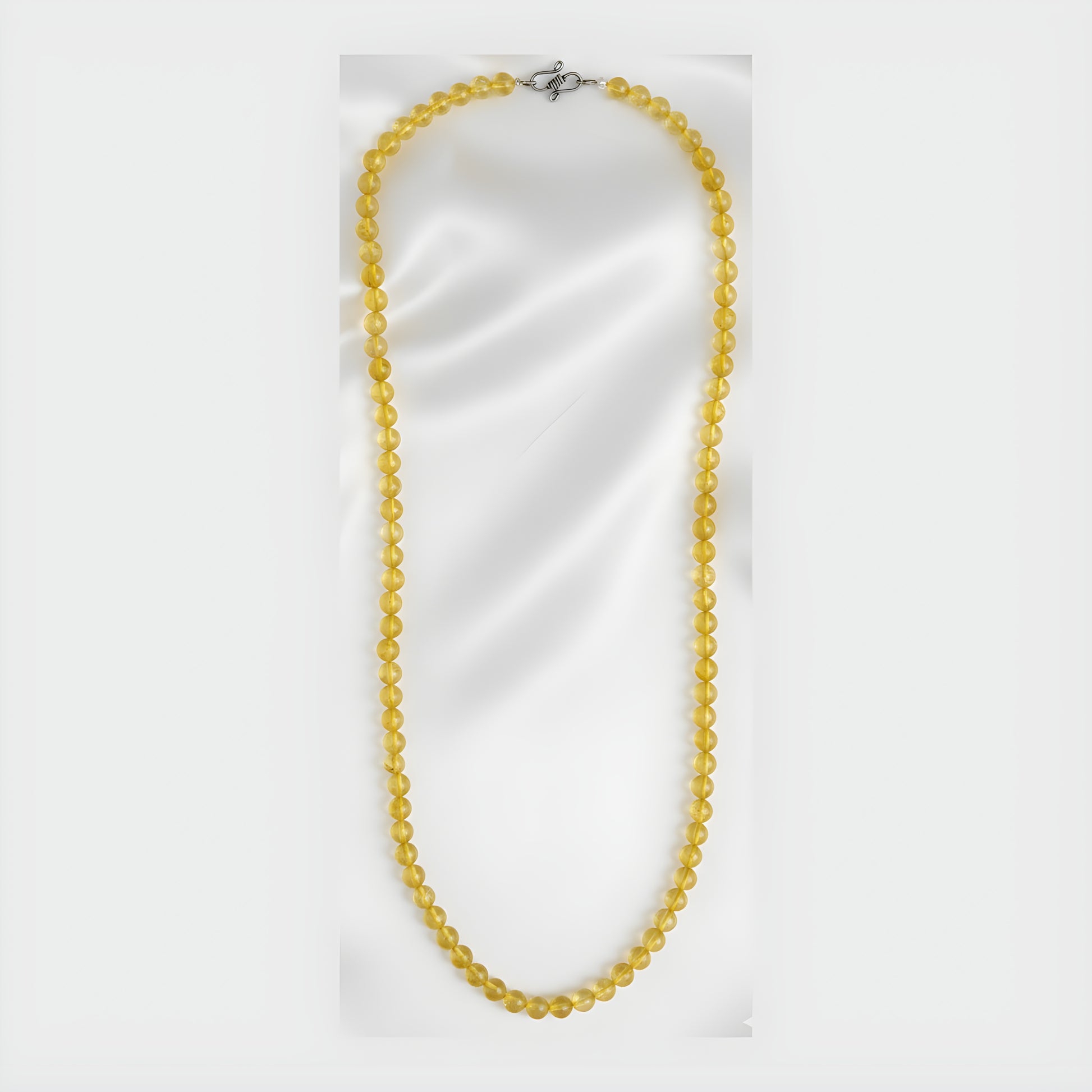 Citrine Mala Necklace 108 Bead Natural Crystal Prayer Beads - Manushaa Gems UK
