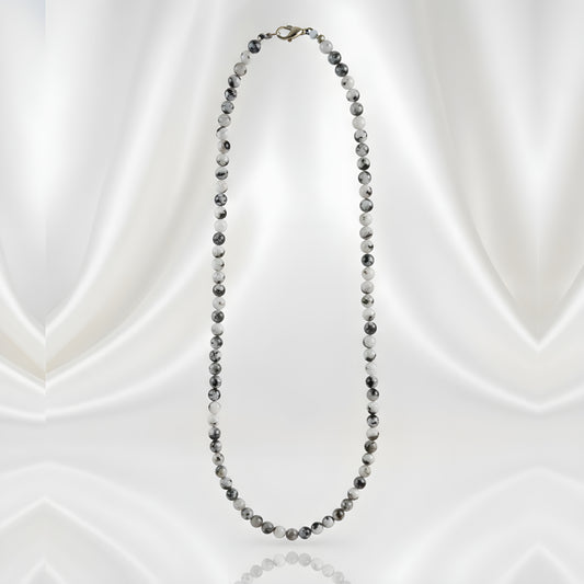 Moonstone Mala Necklace 108 Bead Natural Crystal Prayer Beads - Manushaa Gems UK