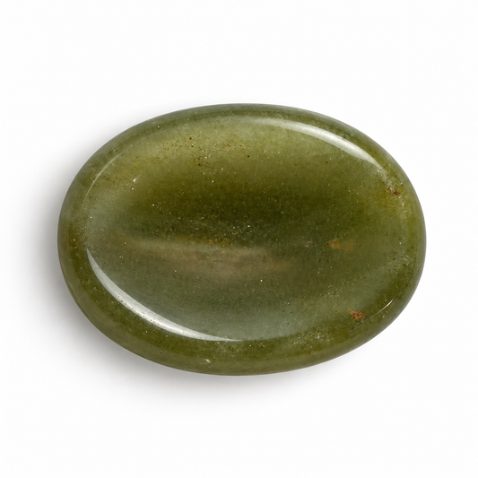 Green Aventurine Worry Stone | Smooth Thumb Stone Healing Crystal UK