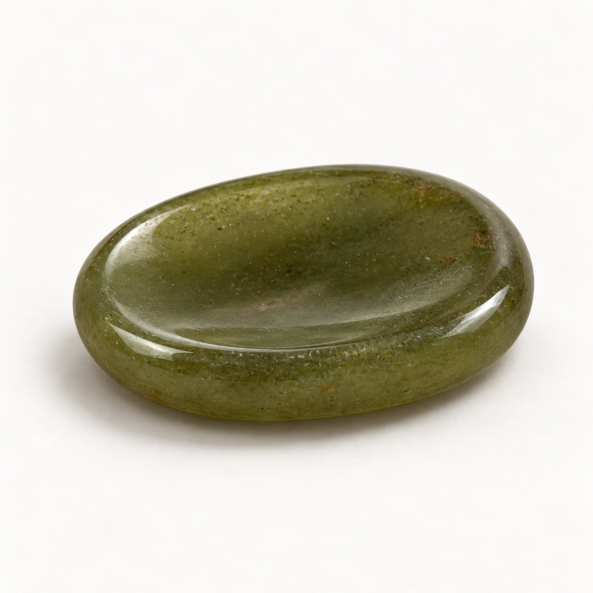 Green Aventurine Worry Stone | Smooth Thumb Stone Healing Crystal UK