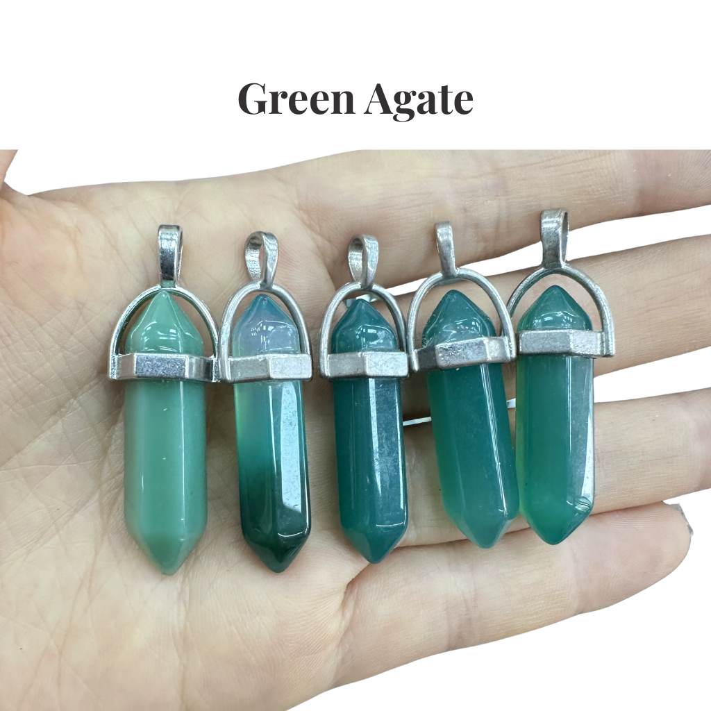 Natural Crystal Point Pendant | Healing Gemstone Tower Necklace | Choose Your Stone | Spiritual Jewellery UK