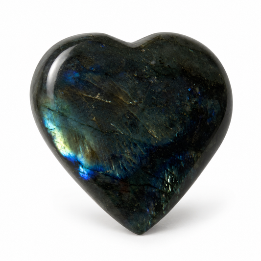 Labradorite Heart Carving