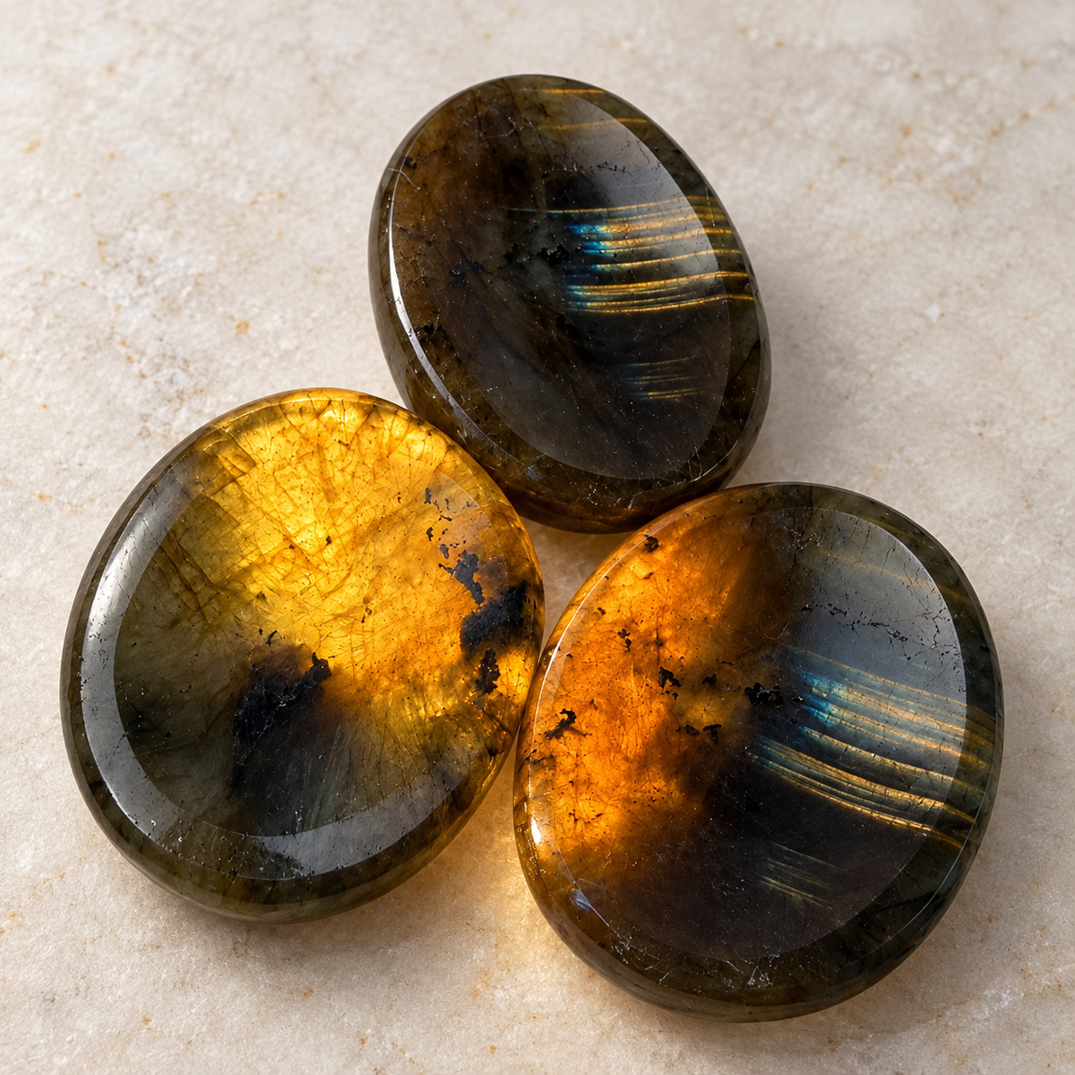 Labradorite Worry / Thumb Stone