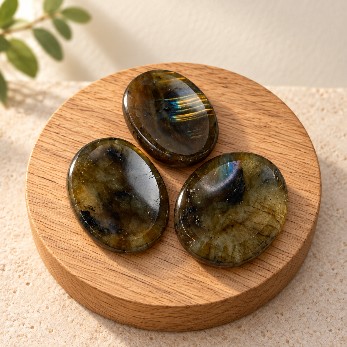 Labradorite Worry / Thumb Stone