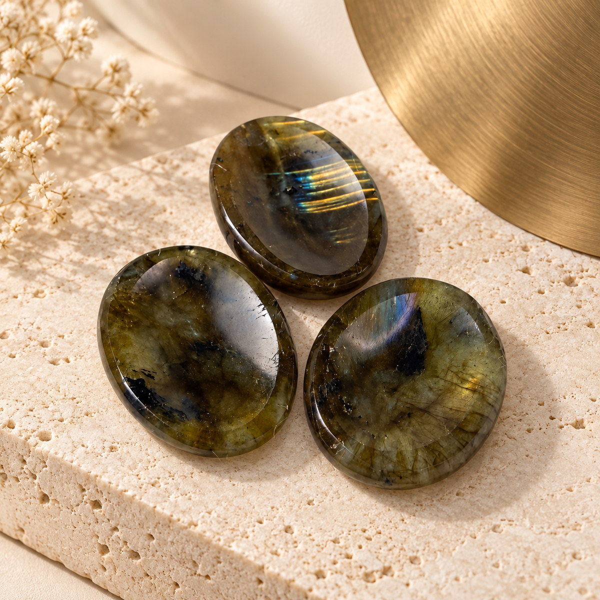 Labradorite Worry / Thumb Stone