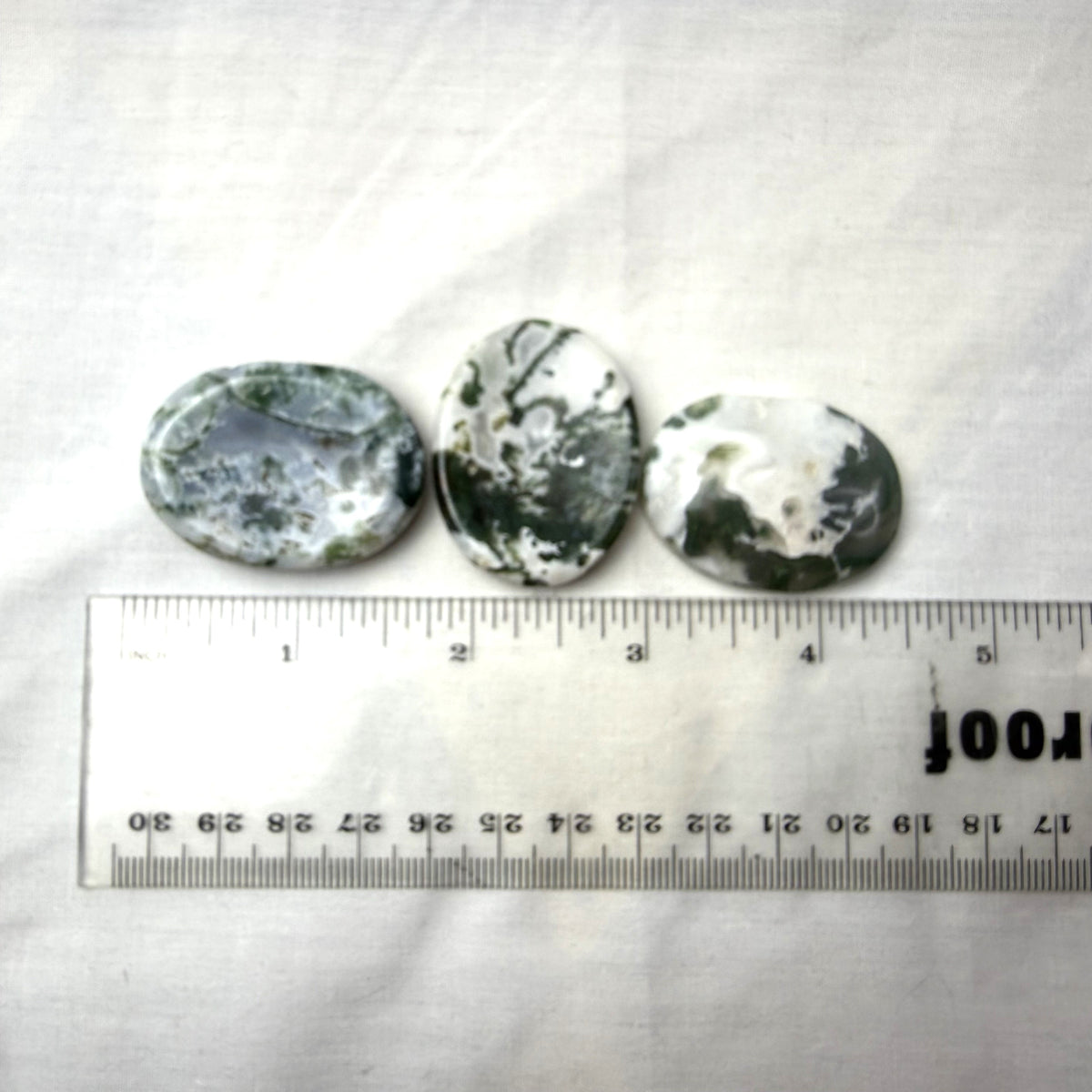 Moss Agate Worry / Thumb Stone