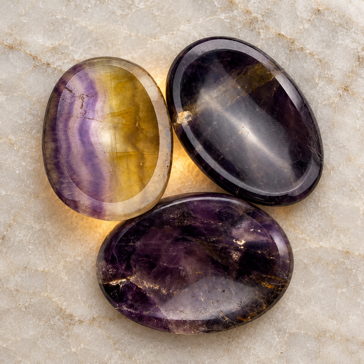 Fluorite Worry / Thumb Stone