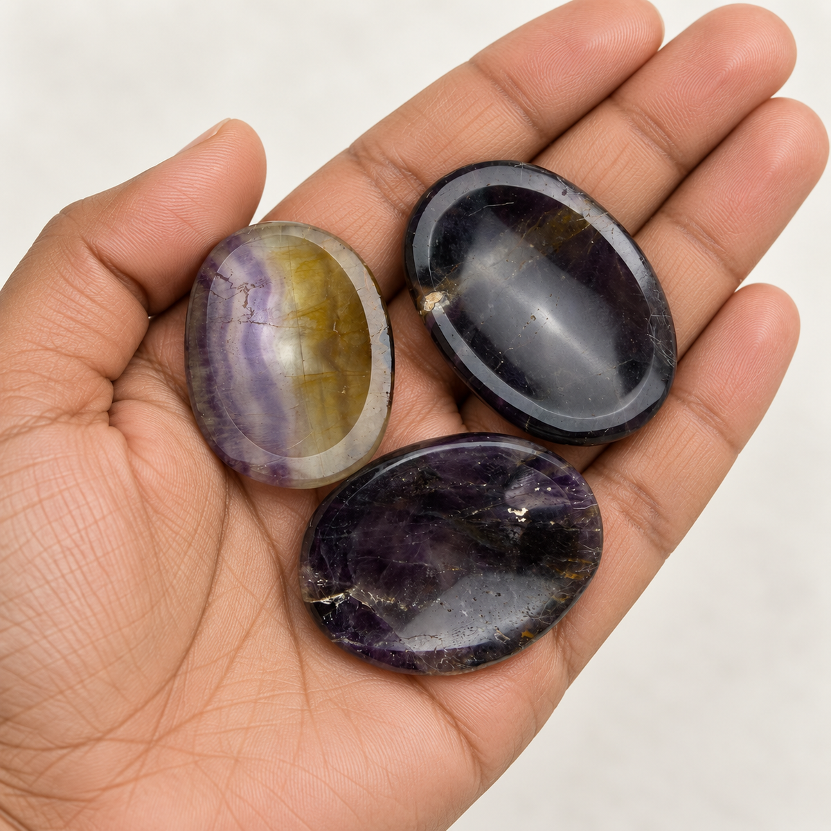 Fluorite Worry / Thumb Stone