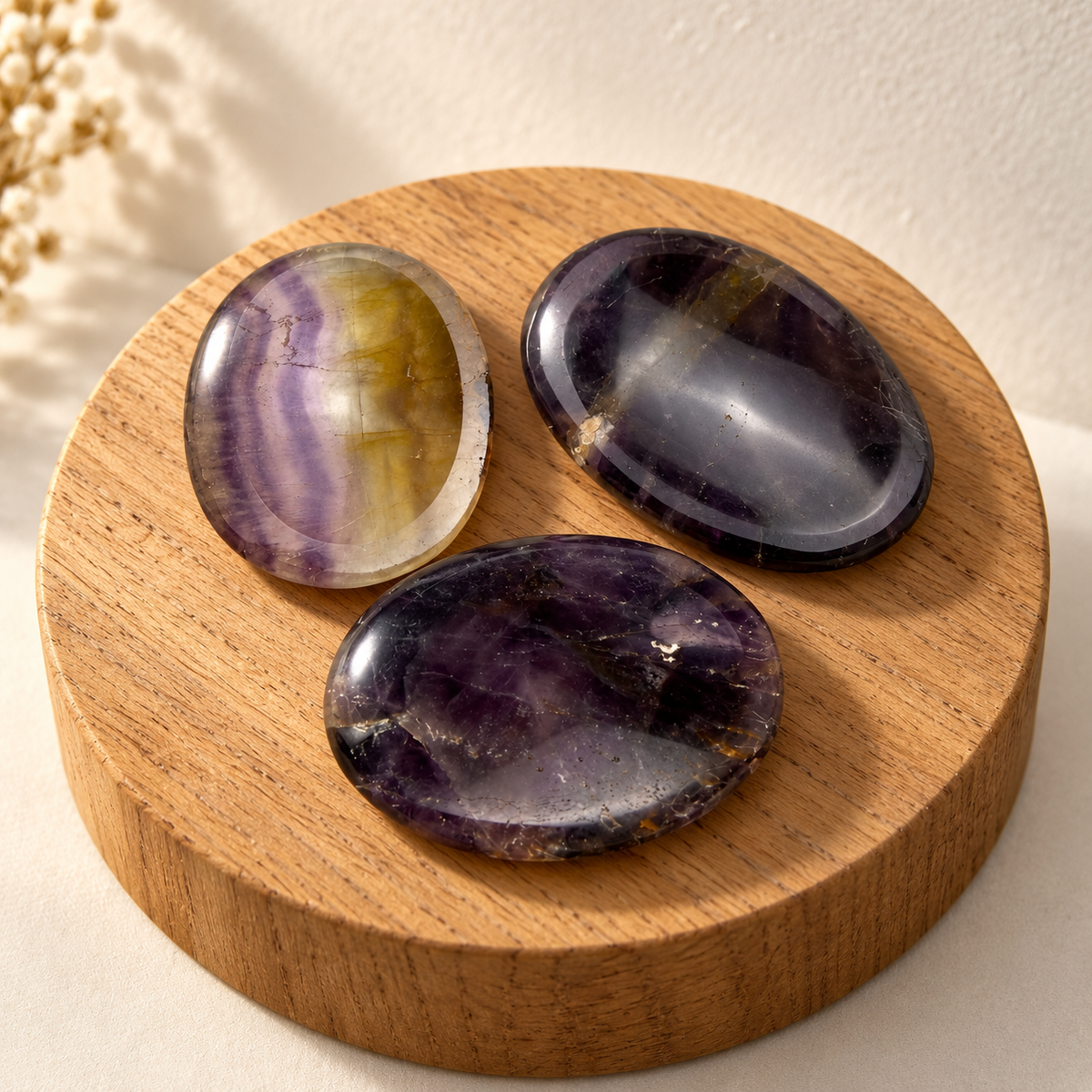 Fluorite Worry / Thumb Stone
