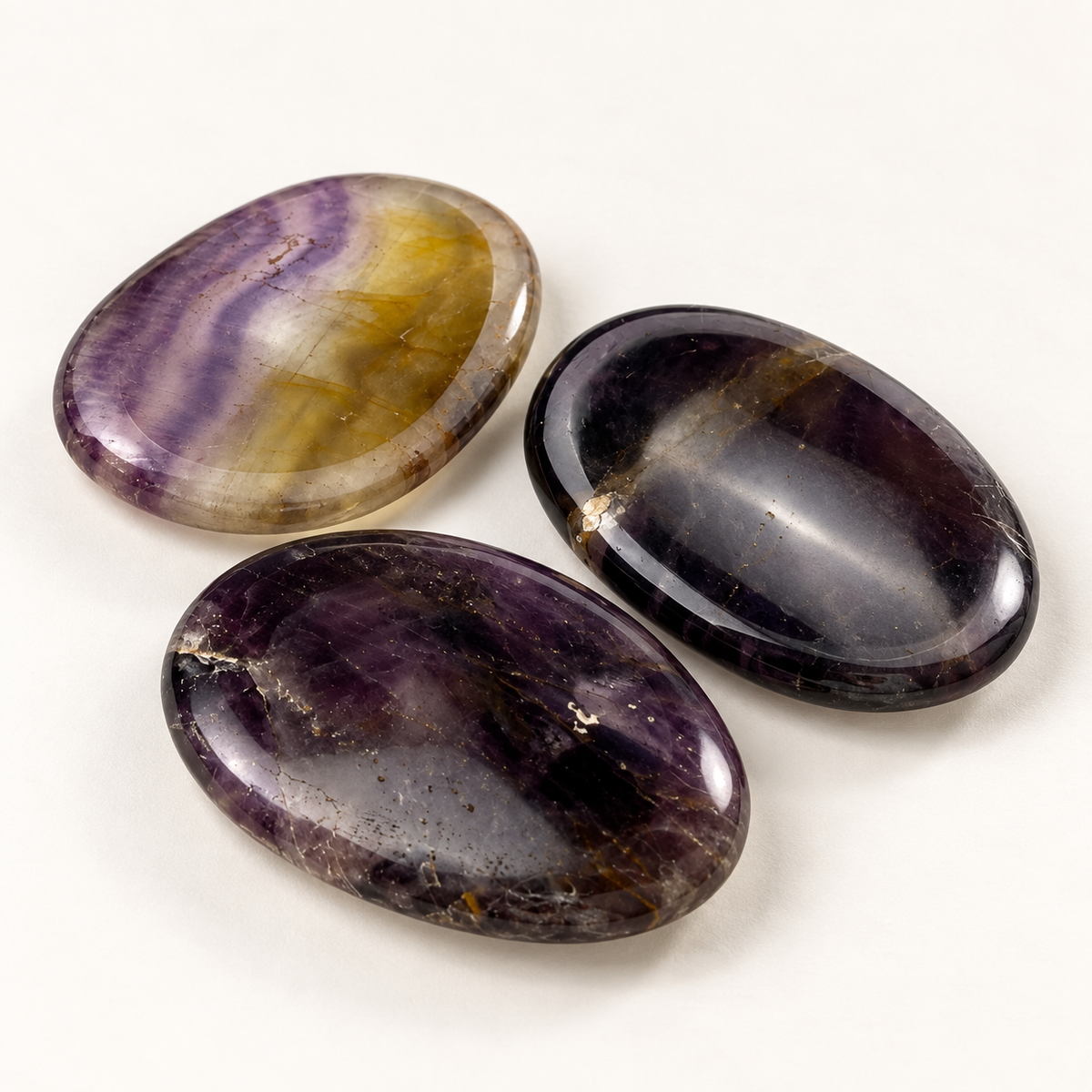 Fluorite Worry / Thumb Stone