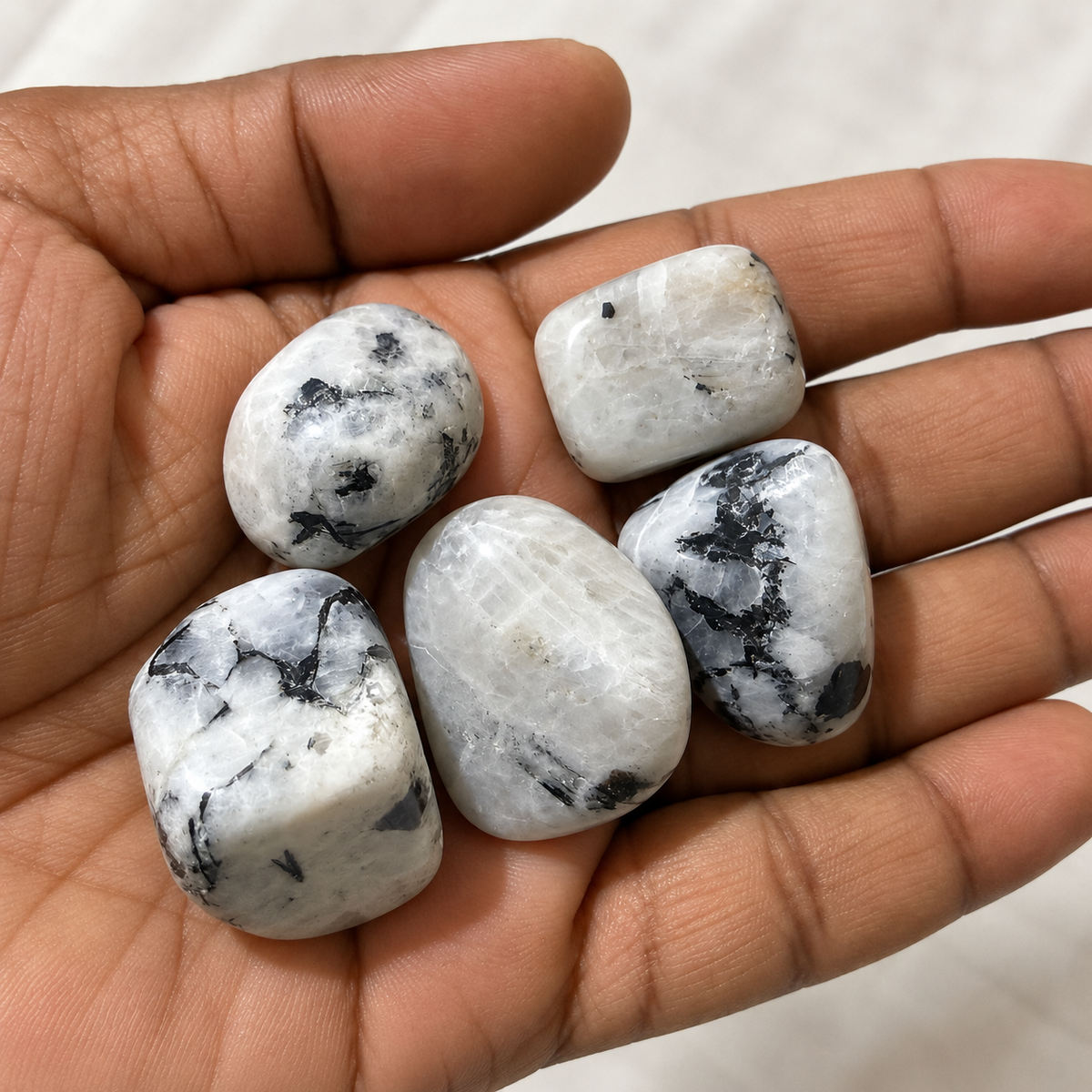 Rainbow Moonstone Tumble Stone