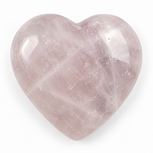 Rose Quartz Heart Carving