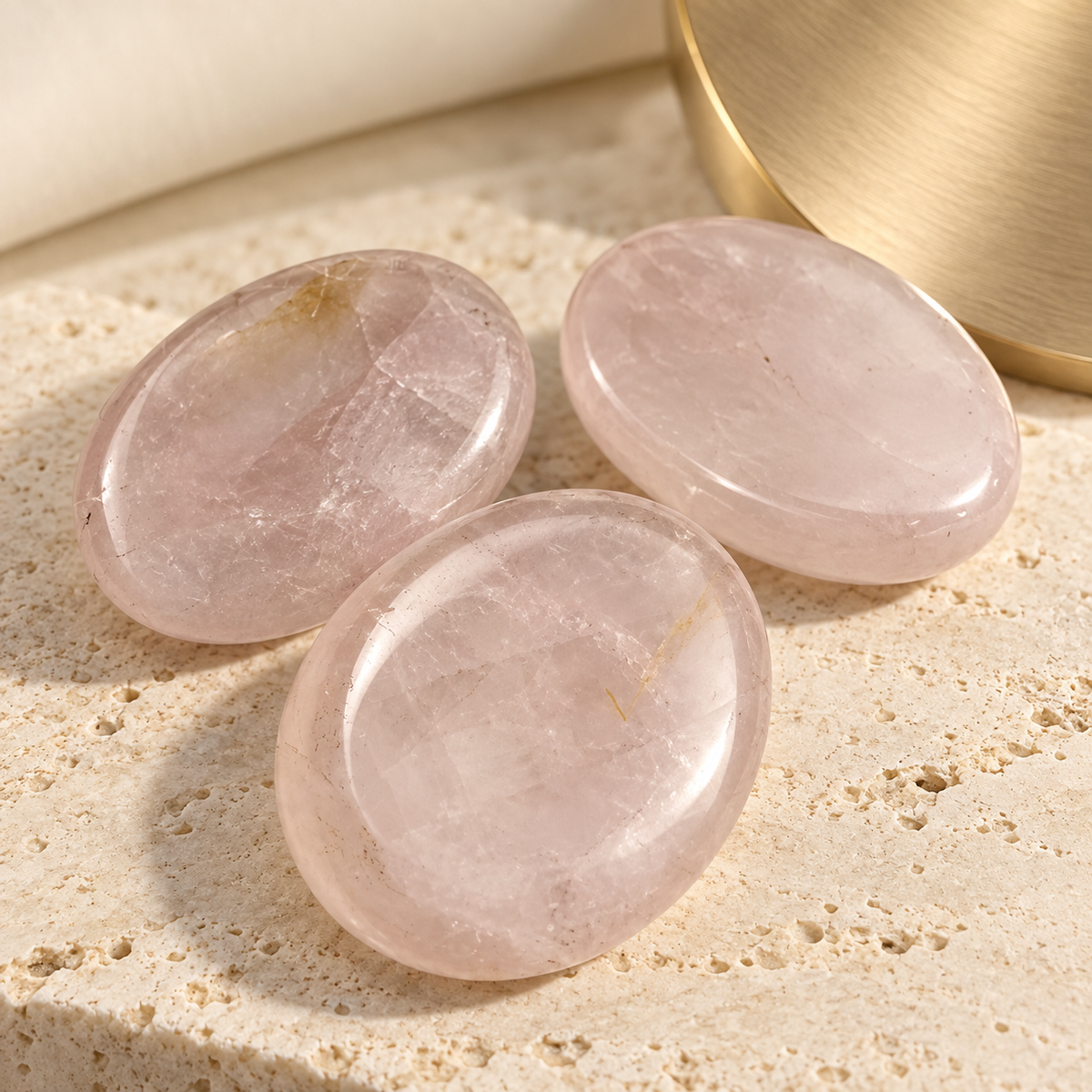 Rose Quartz Worry / Thumb Stone