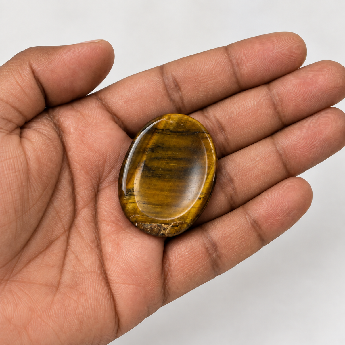 Tiger Eye Worry / Thumb Stone